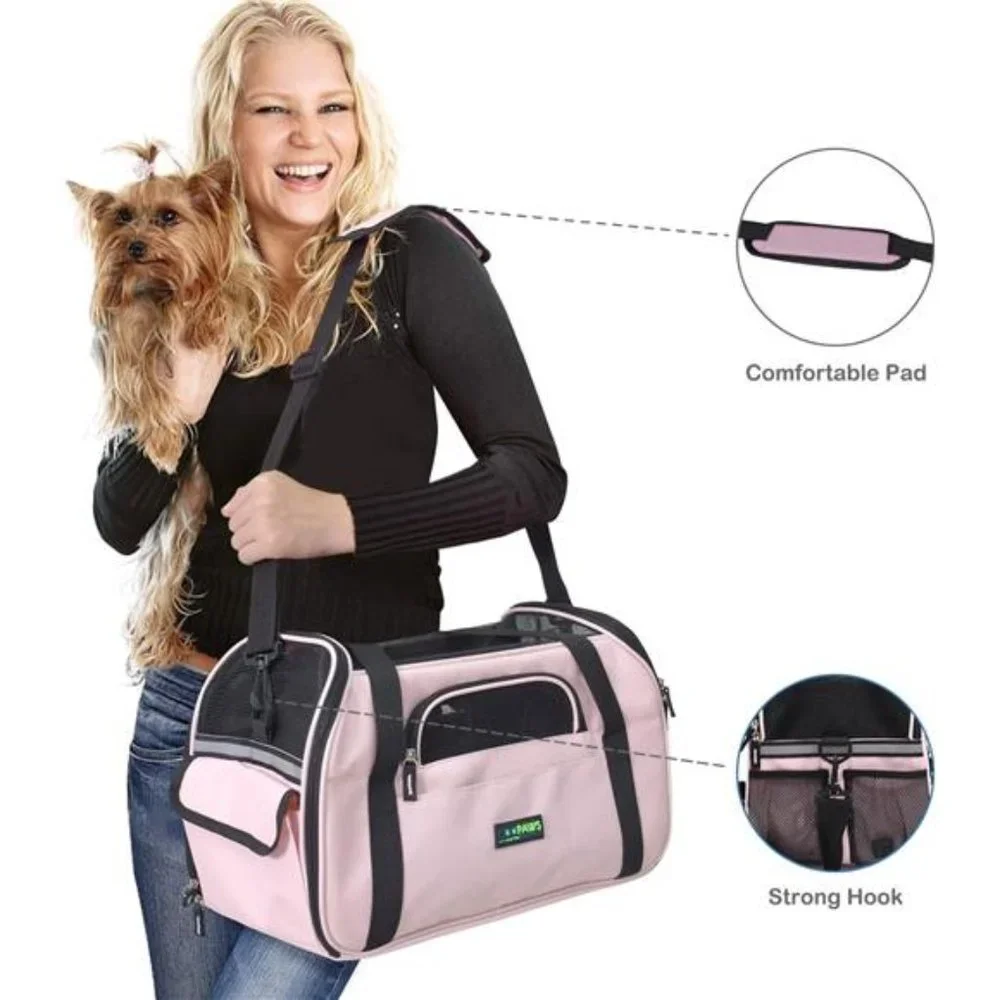 Soft-Sided Kennel Pet Carrier for Small Dogs, Cats, Airline Approved Carriers